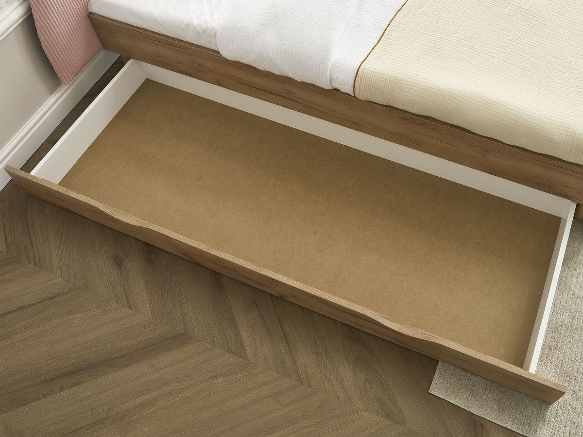 BRANDY kinderbed met massieve lattenbodem en lade