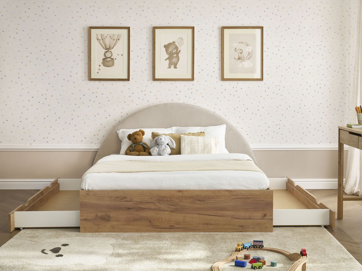 BRANDY kinderbed met massieve lattenbodem en lade