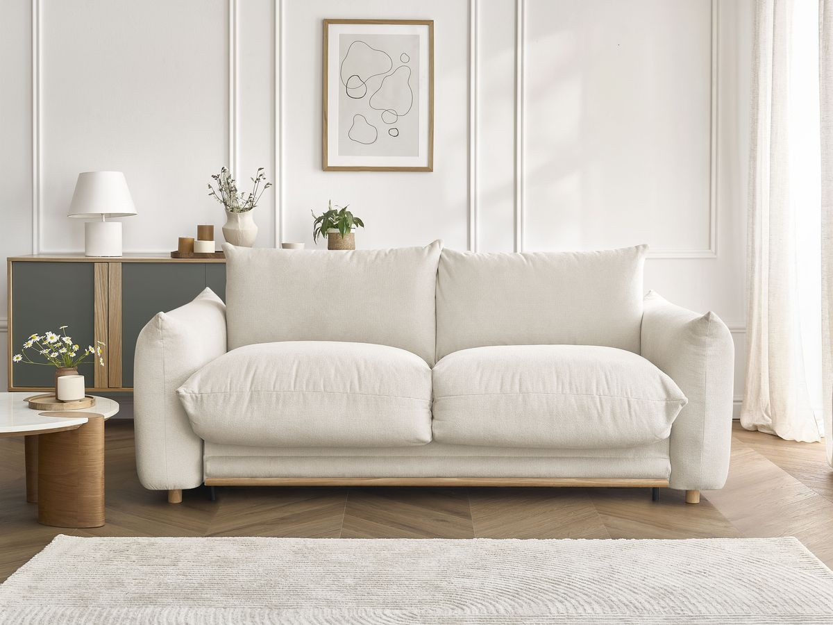 Canapé droit convertible ERNEST beige — vue 5