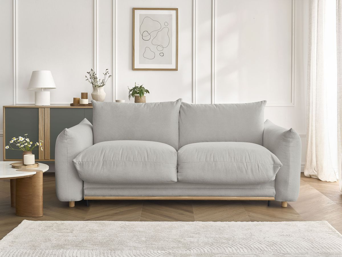 Canapé droit convertible ERNEST gris clair — vue 5