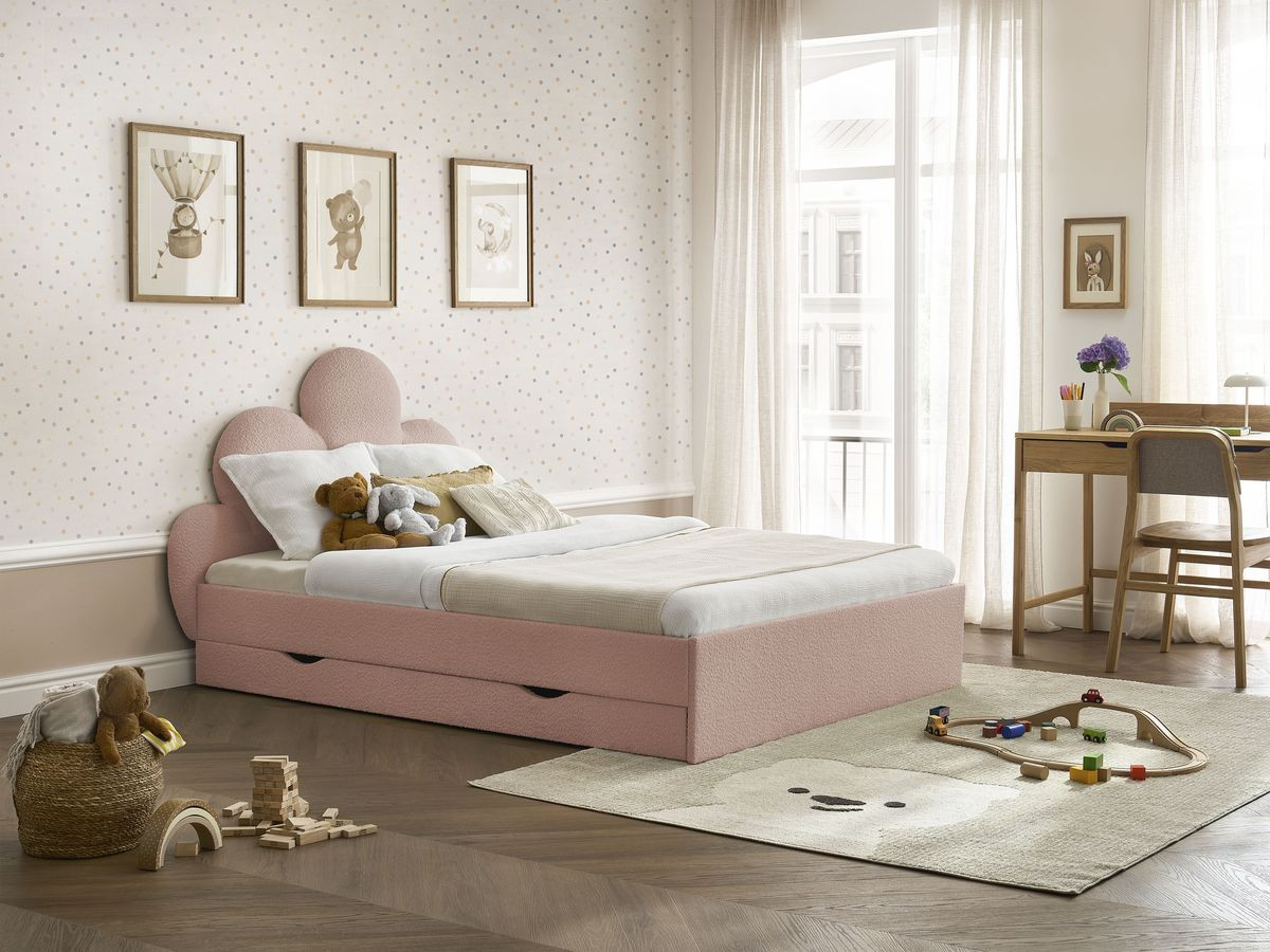 DEOTILLE kinderbed met massieve lattenbodem en lade
