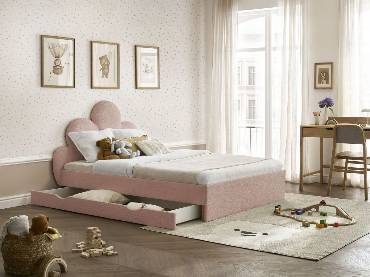 DEOTILLE kinderbed met massieve lattenbodem en lade