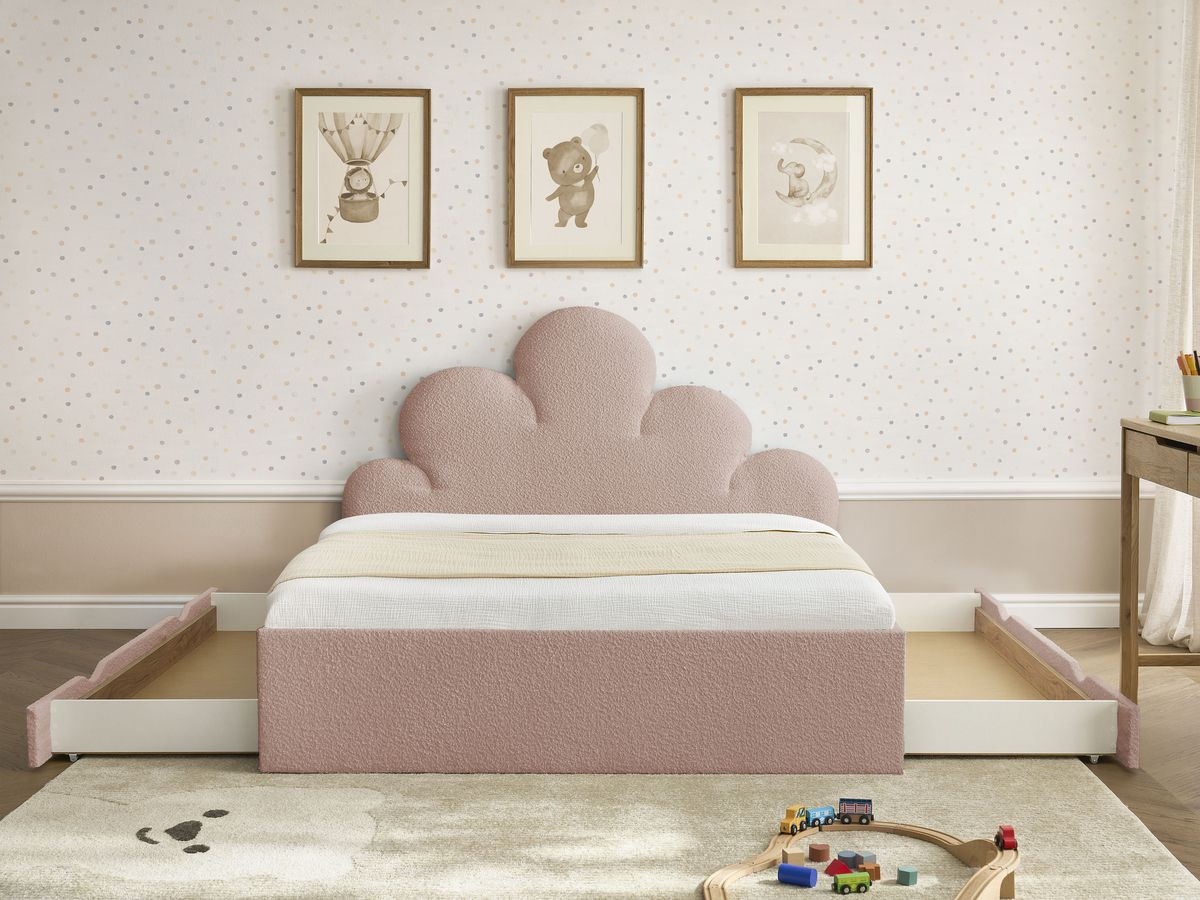 DEOTILLE kinderbed met massieve lattenbodem en lade