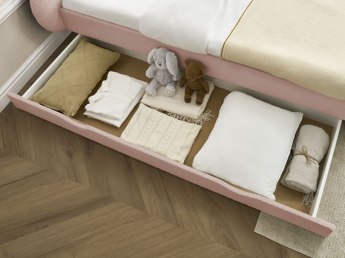 DEOTILLE kinderbed met massieve lattenbodem en lade