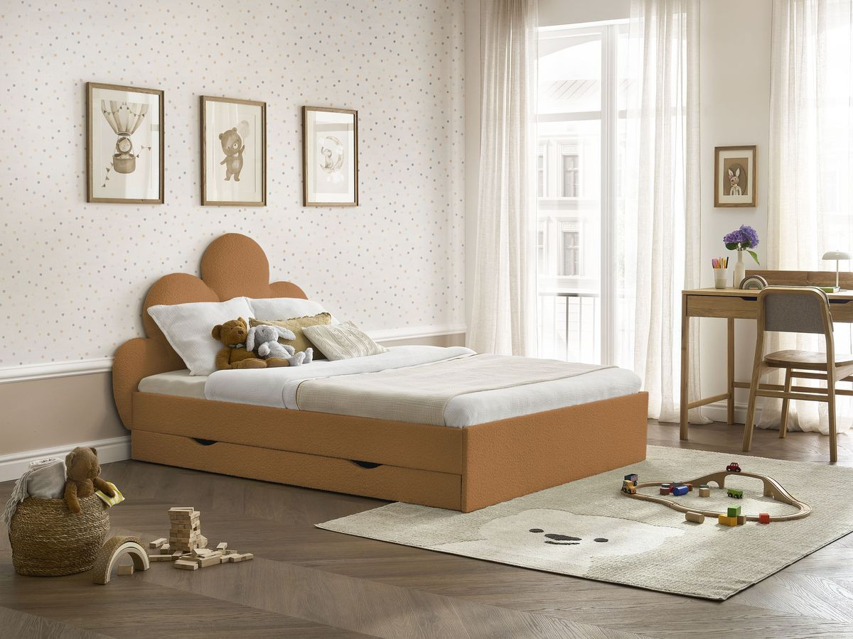 DEOTILLE kinderbed met massieve lattenbodem en lade