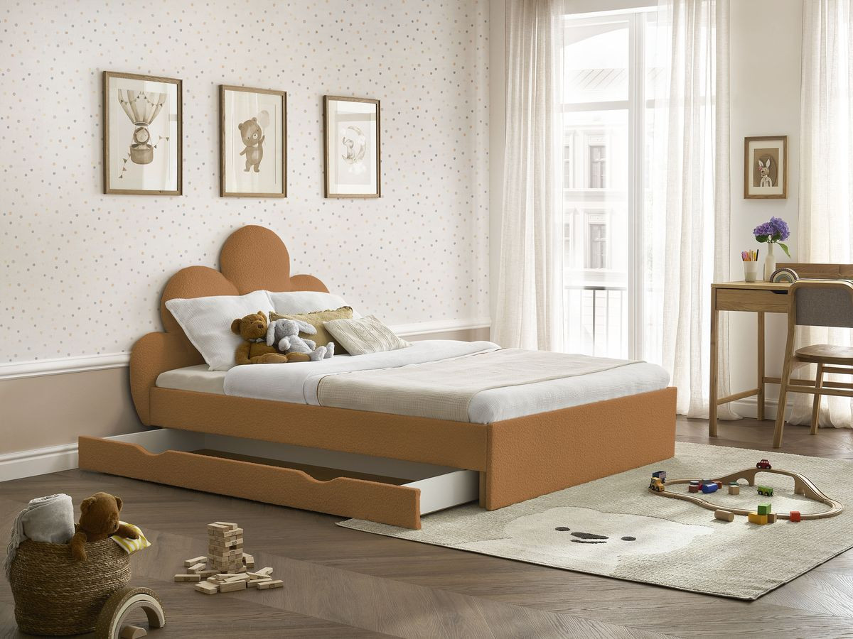 DEOTILLE kinderbed met massieve lattenbodem en lade