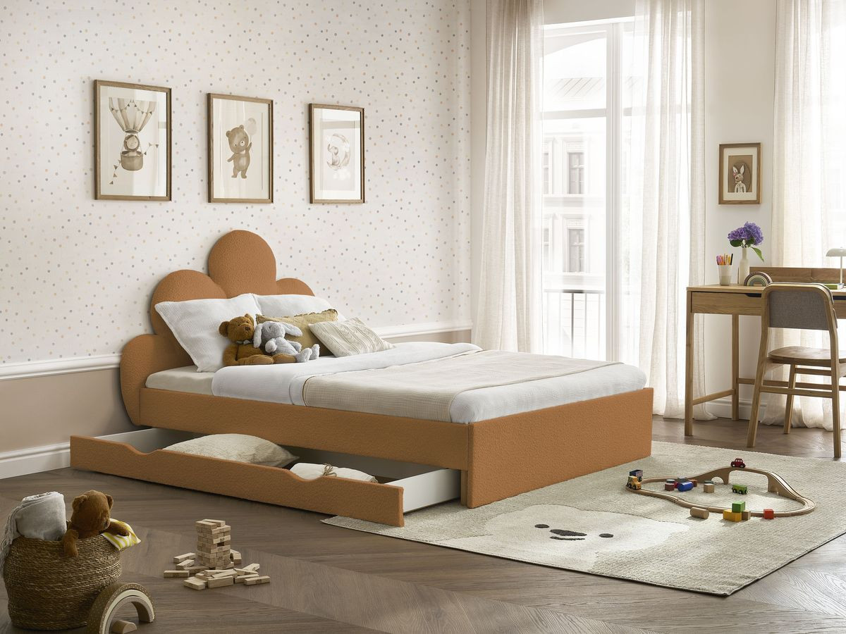 DEOTILLE kinderbed met massieve lattenbodem en lade