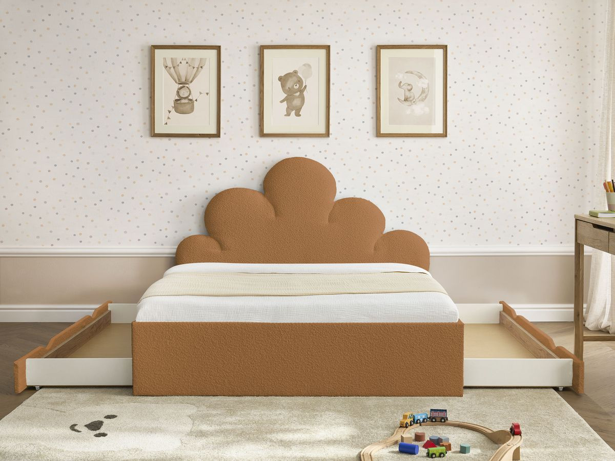 DEOTILLE kinderbed met massieve lattenbodem en lade