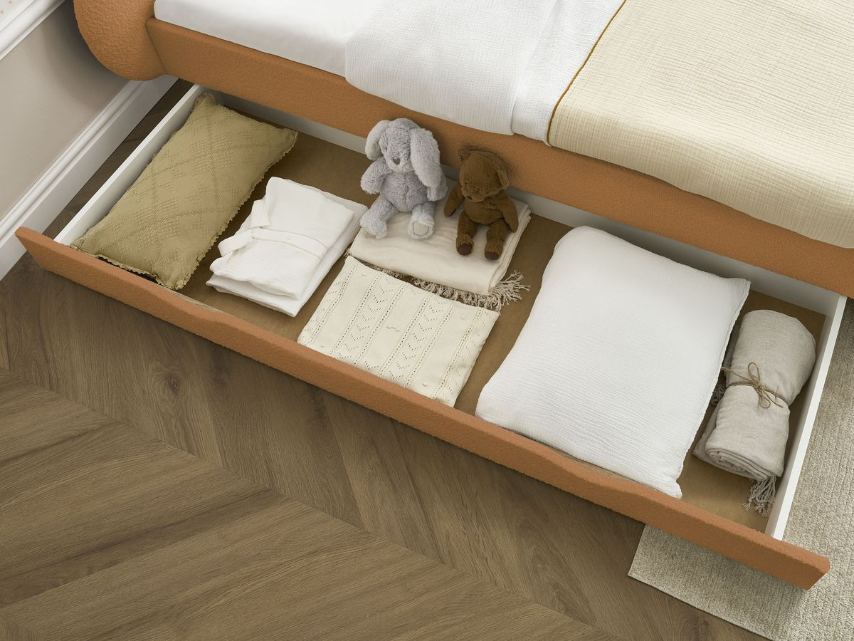 DEOTILLE kinderbed met massieve lattenbodem en lade