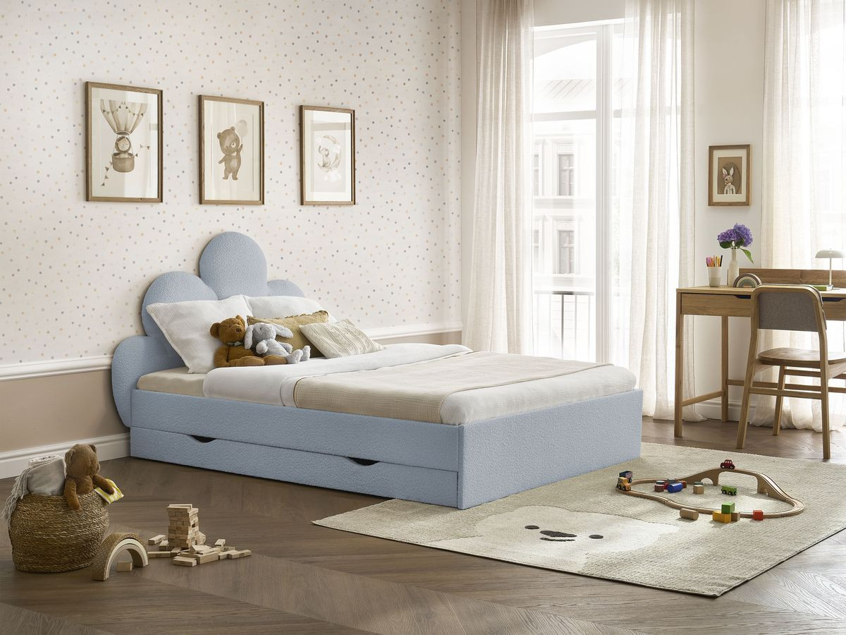 DEOTILLE kinderbed met massieve lattenbodem en lade