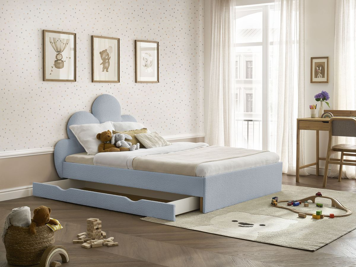DEOTILLE kinderbed met massieve lattenbodem en lade