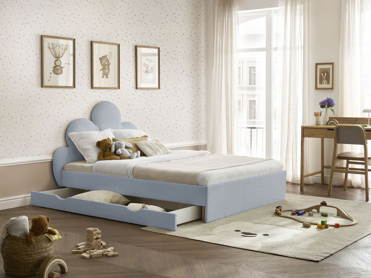 DEOTILLE kinderbed met massieve lattenbodem en lade