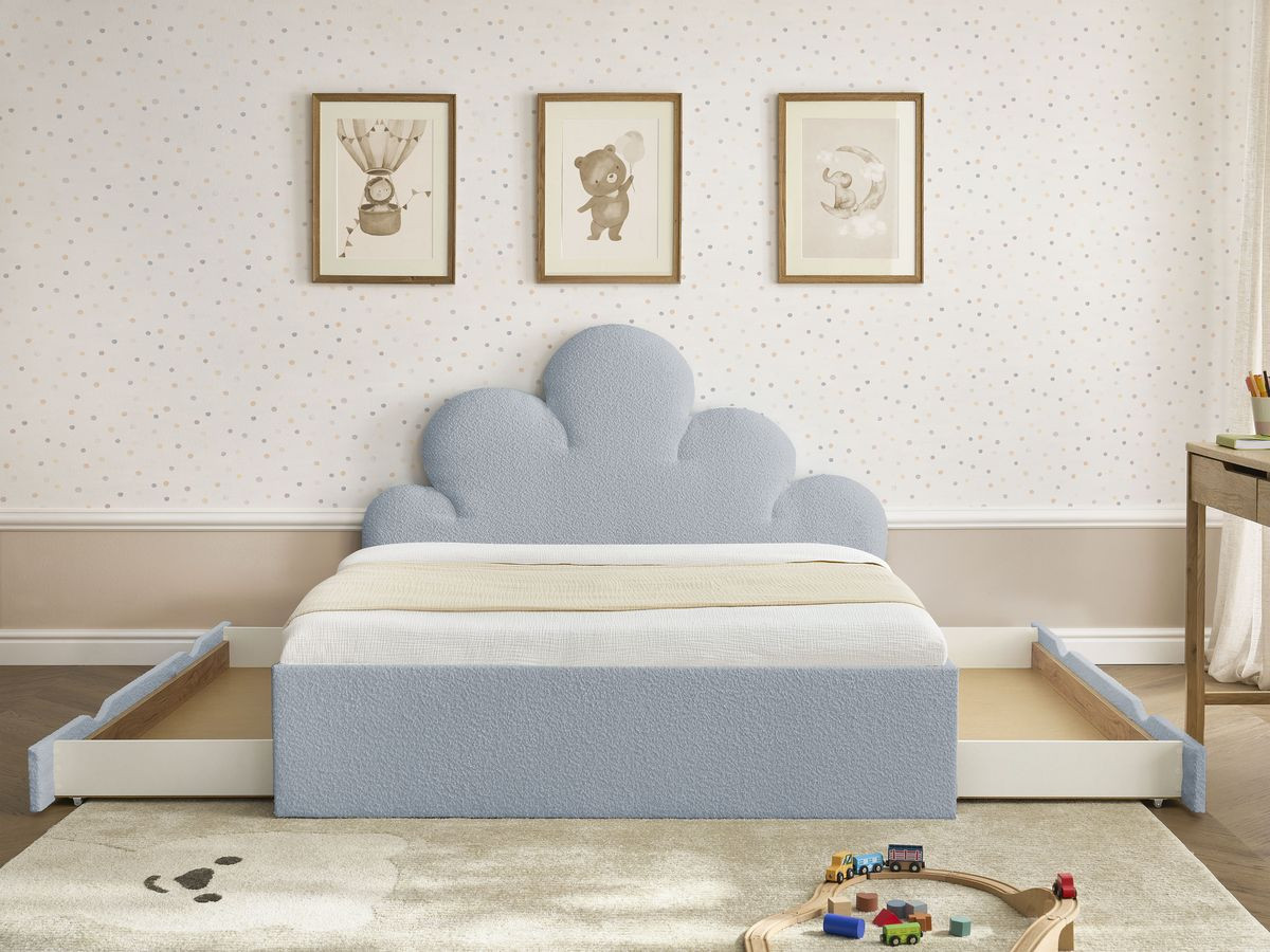 DEOTILLE kinderbed met massieve lattenbodem en lade
