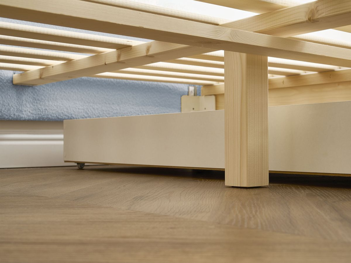DEOTILLE kinderbed met massieve lattenbodem en lade