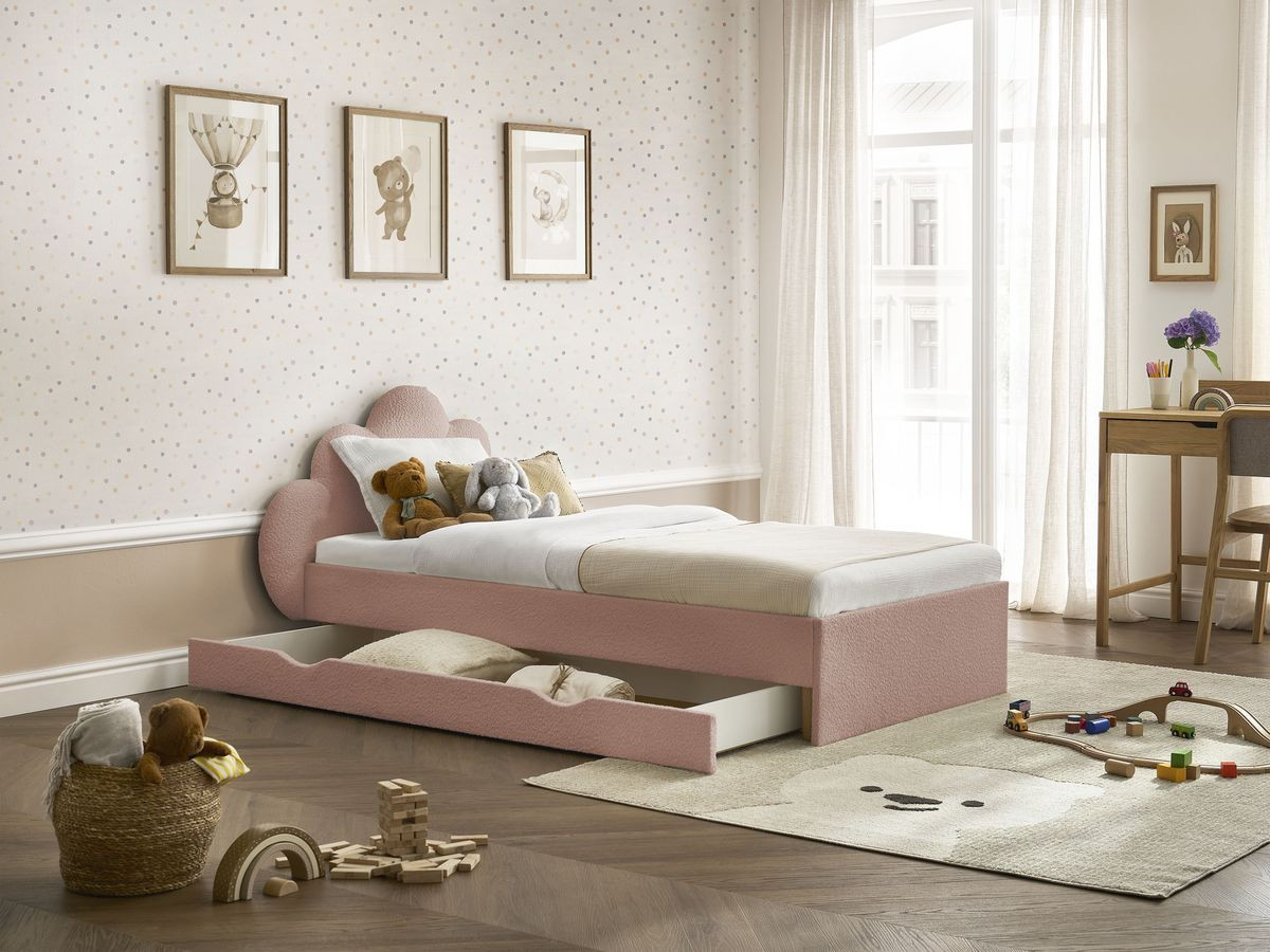 DEOTILLE kinderbed met massieve lattenbodem en lade