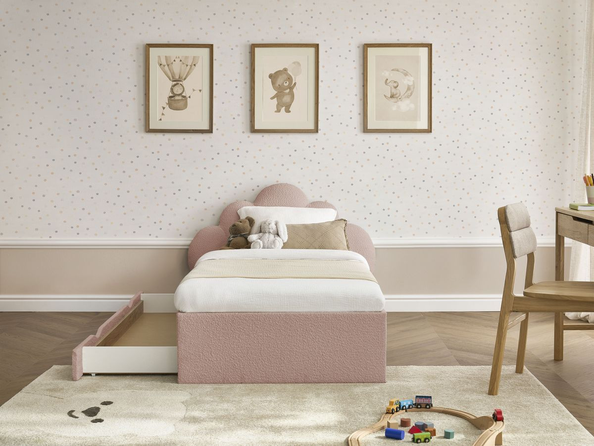 DEOTILLE kinderbed met massieve lattenbodem en lade