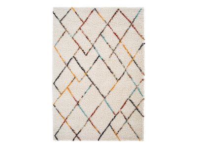 Tapis poils longs ELOISE motifs graphiques