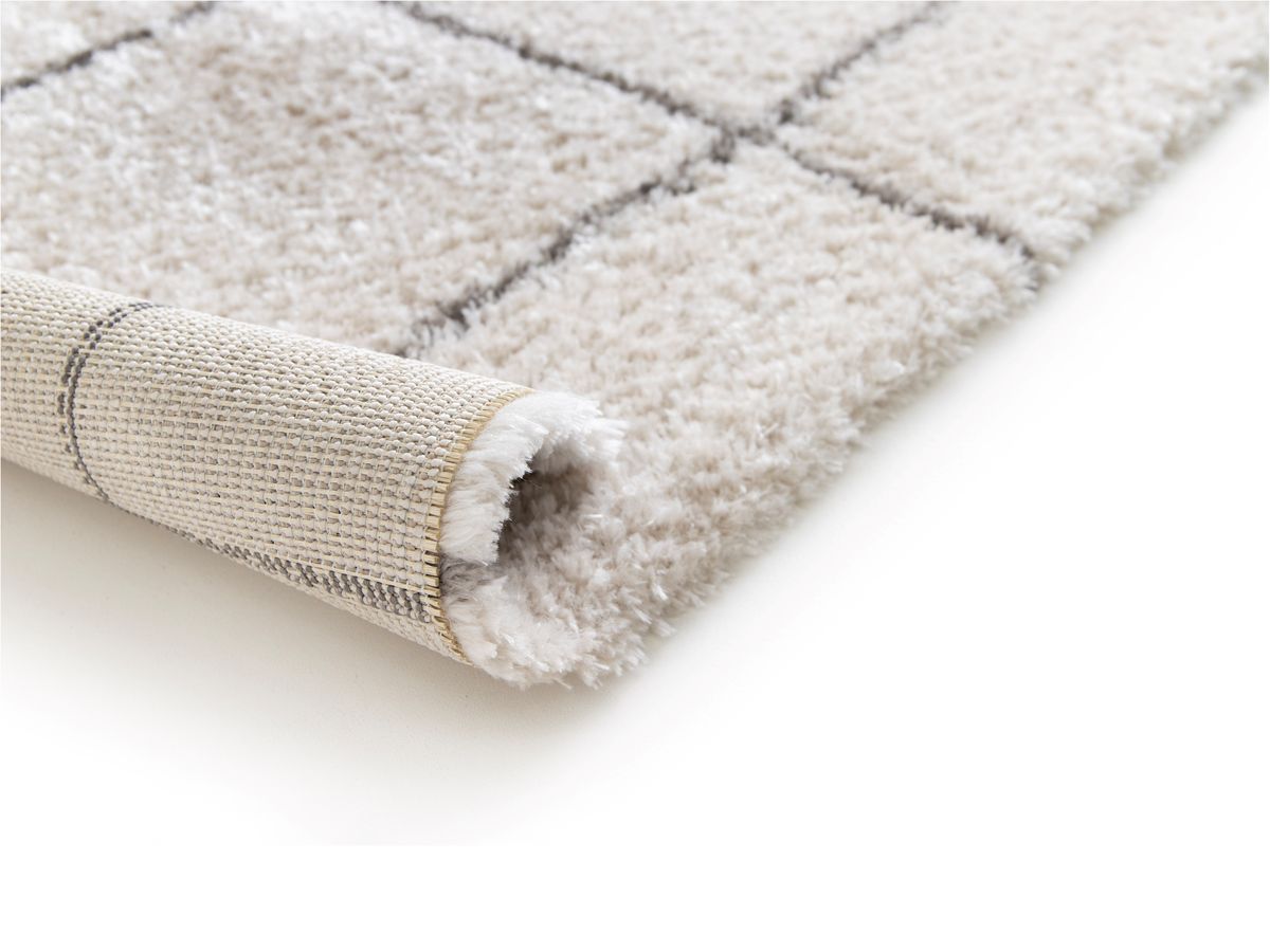 HECTOR langpolig vloerkleed met grafische patronen