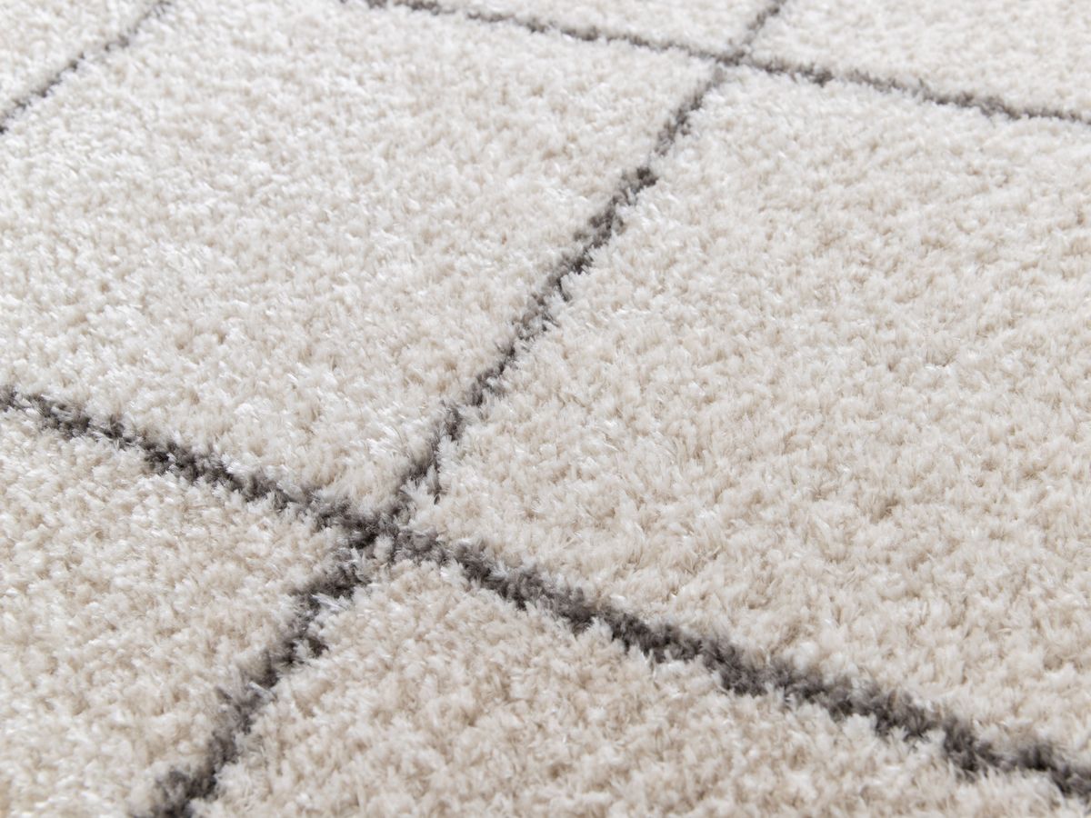 HECTOR langpolig vloerkleed met grafische patronen