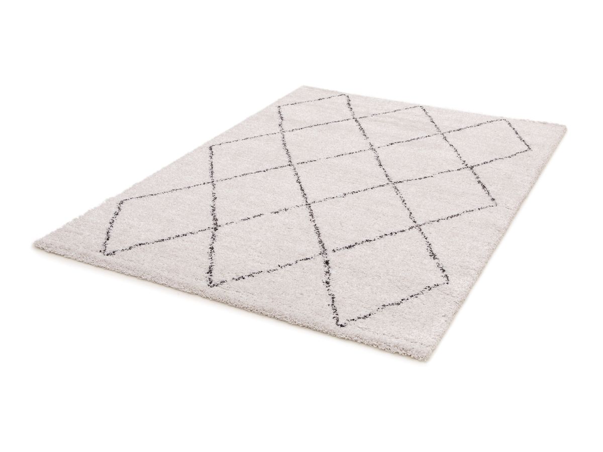 RENAUD langpolig vloerkleed met grafische patronen