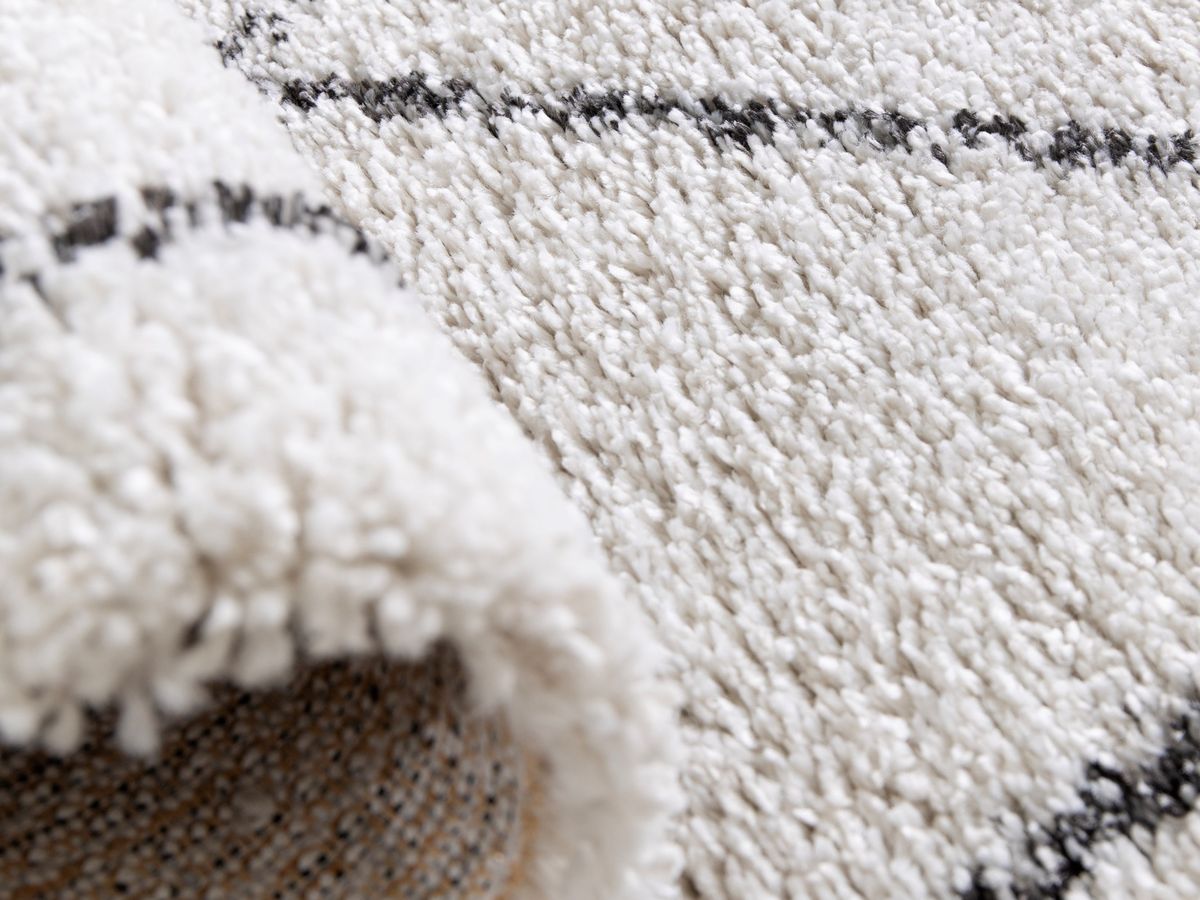 RENAUD langpolig vloerkleed met grafische patronen