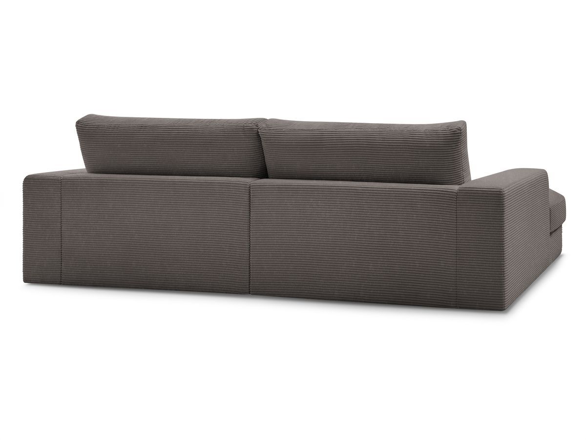 Canapé droit fixe 4 places compact LEONARD assise profonde velours côtelé