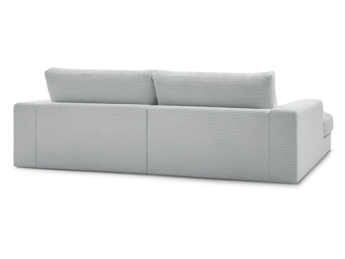 Canapé droit fixe 4 places compact LEONARD assise profonde velours côtelé