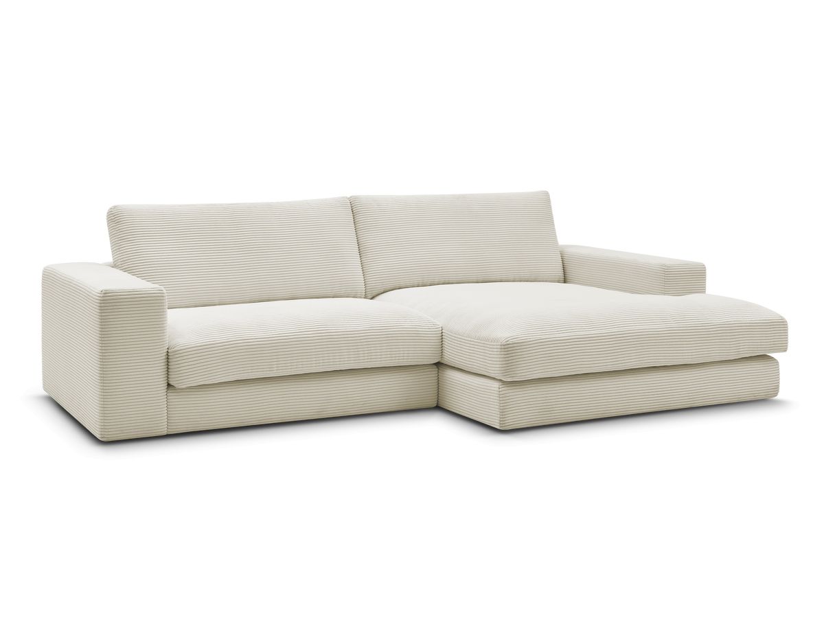 LEONARD compacte vaste hoekbank in corduroy