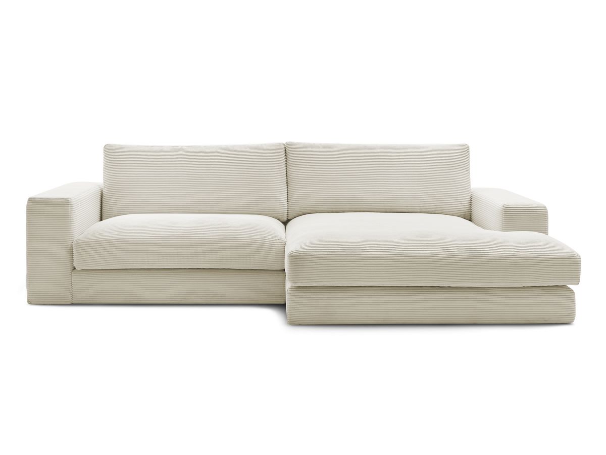 LEONARD compacte vaste hoekbank in corduroy
