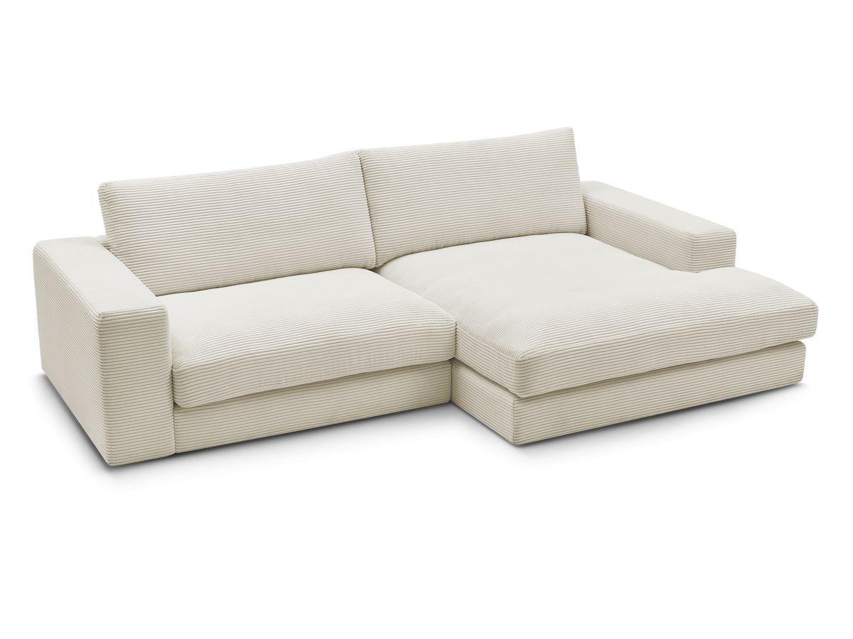 LEONARD compacte vaste hoekbank in corduroy
