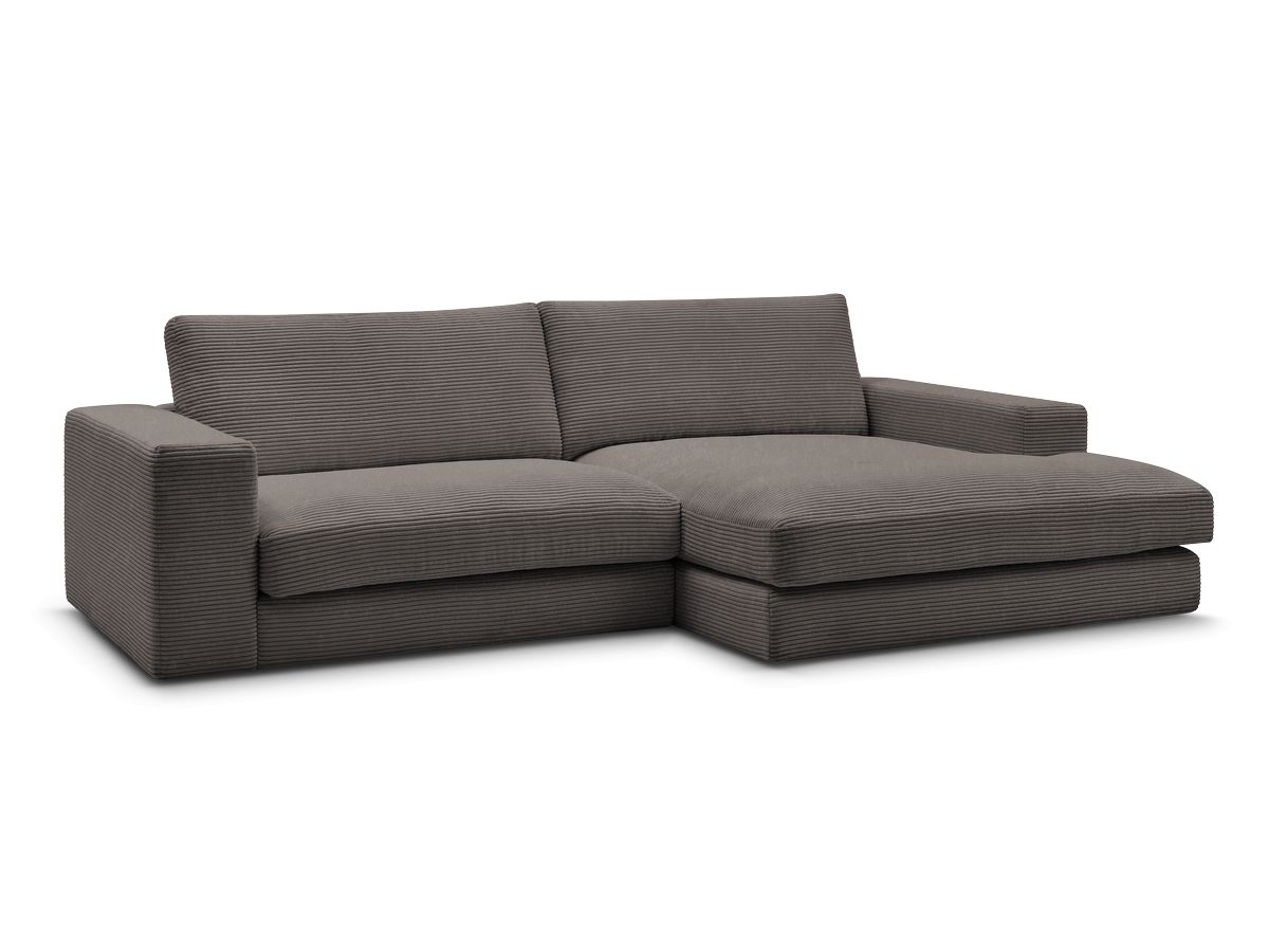 LEONARD compacte vaste hoekbank in corduroy