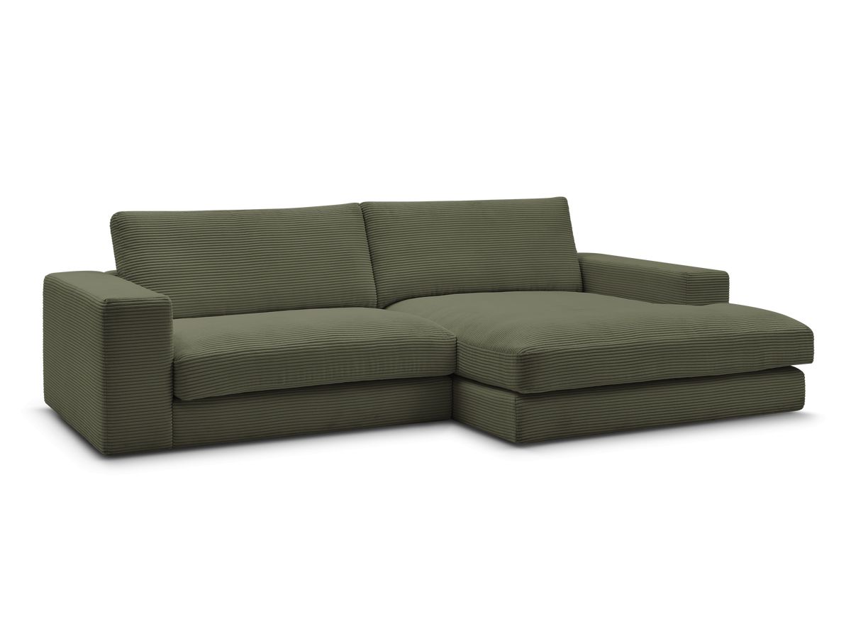 LEONARD compacte vaste hoekbank in corduroy