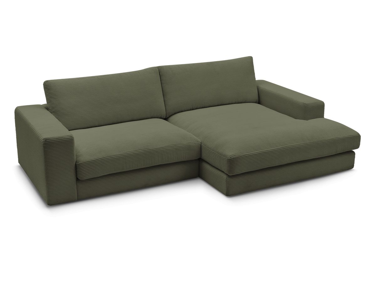 LEONARD compacte vaste hoekbank in corduroy