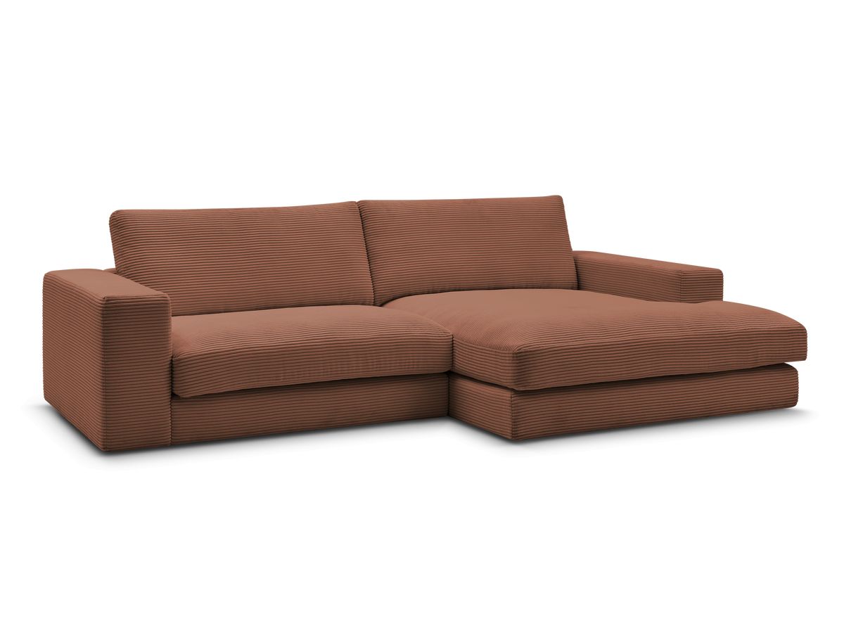 LEONARD compacte vaste hoekbank in corduroy