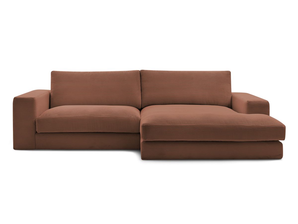 LEONARD compacte vaste hoekbank in corduroy