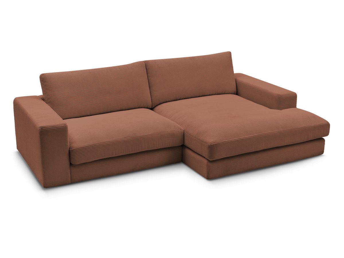 LEONARD compacte vaste hoekbank in corduroy