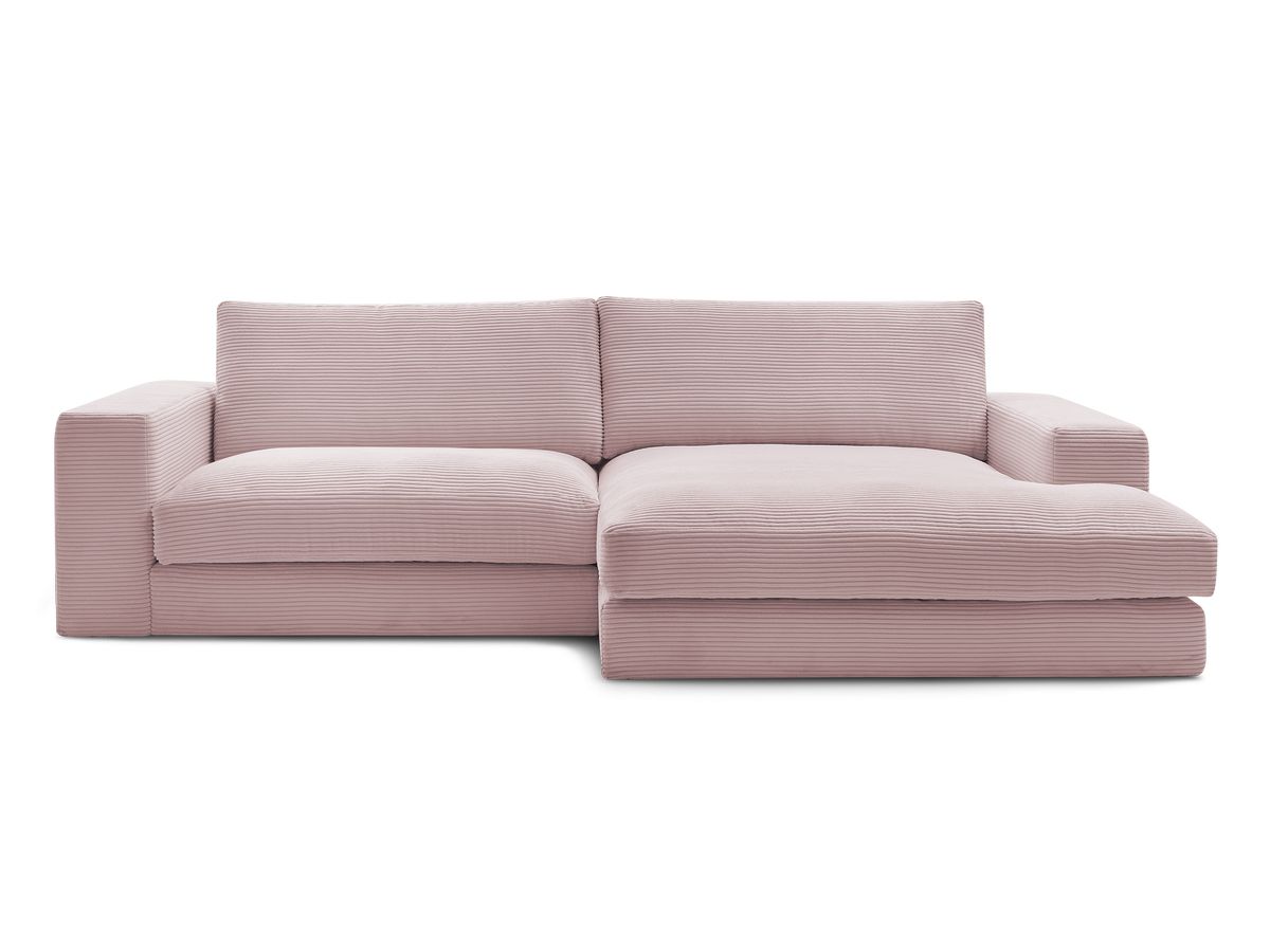 LEONARD compacte vaste hoekbank in corduroy