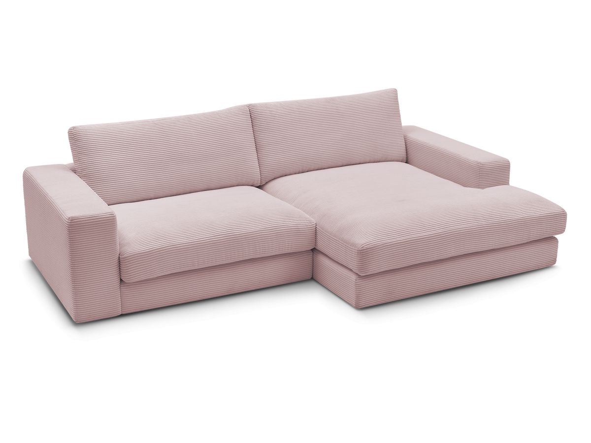LEONARD compacte vaste hoekbank in corduroy