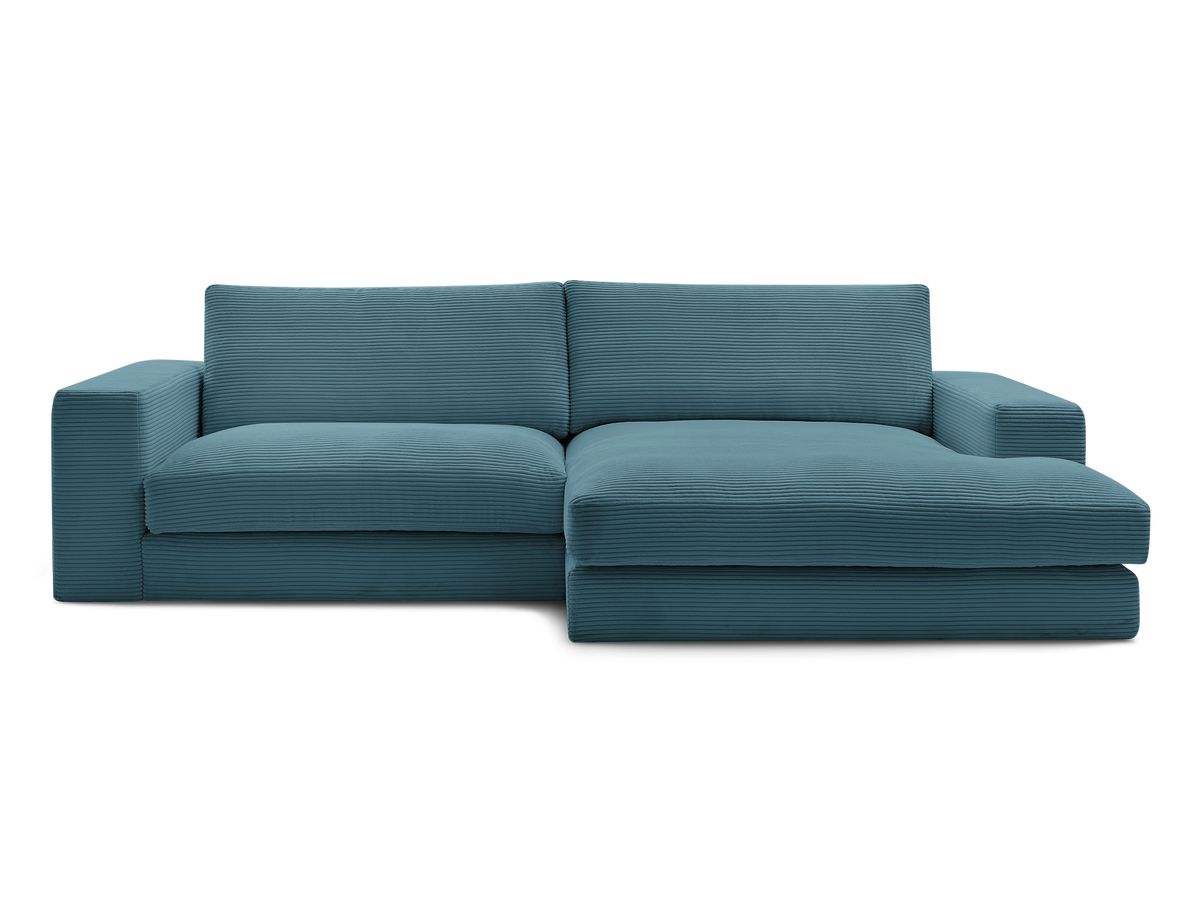 LEONARD compacte vaste hoekbank in corduroy