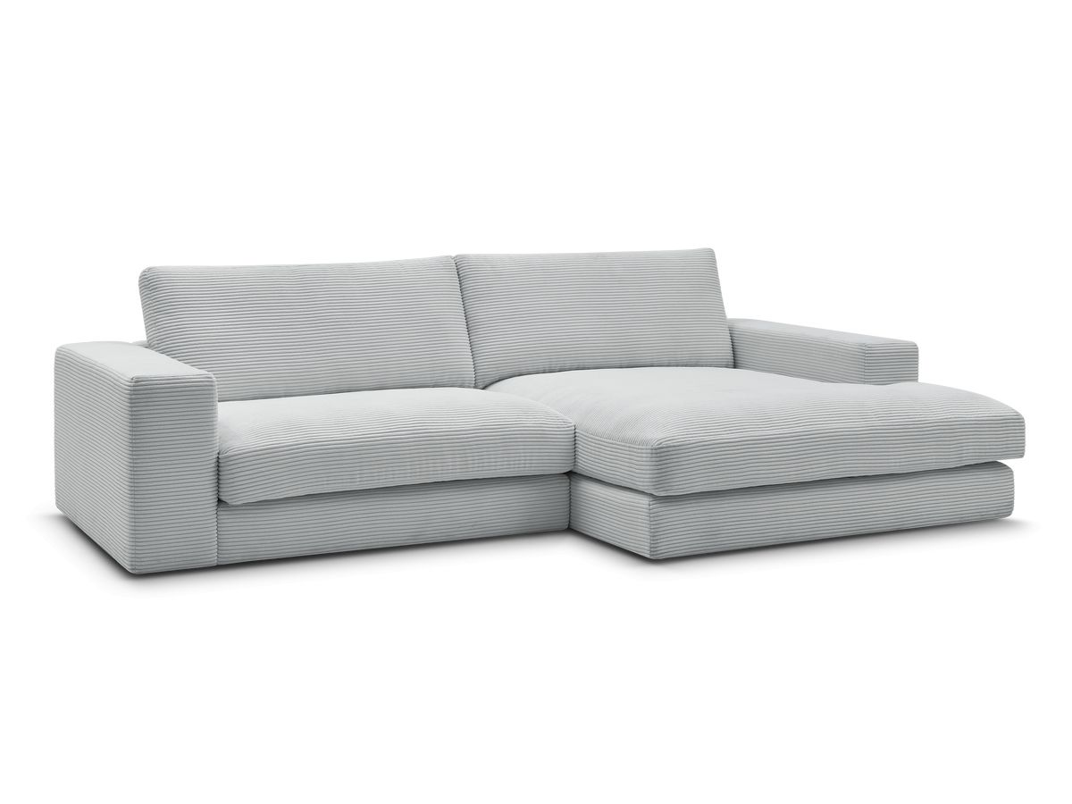 LEONARD compacte vaste hoekbank in corduroy