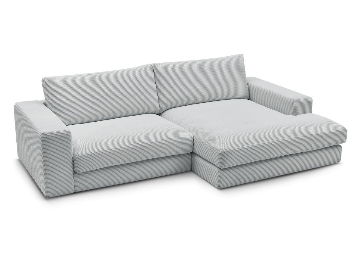 LEONARD compacte vaste hoekbank in corduroy