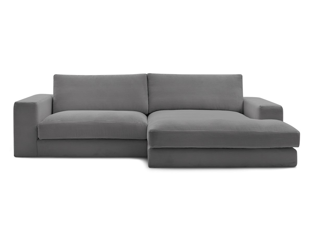 LEONARD compacte vaste hoekbank in corduroy