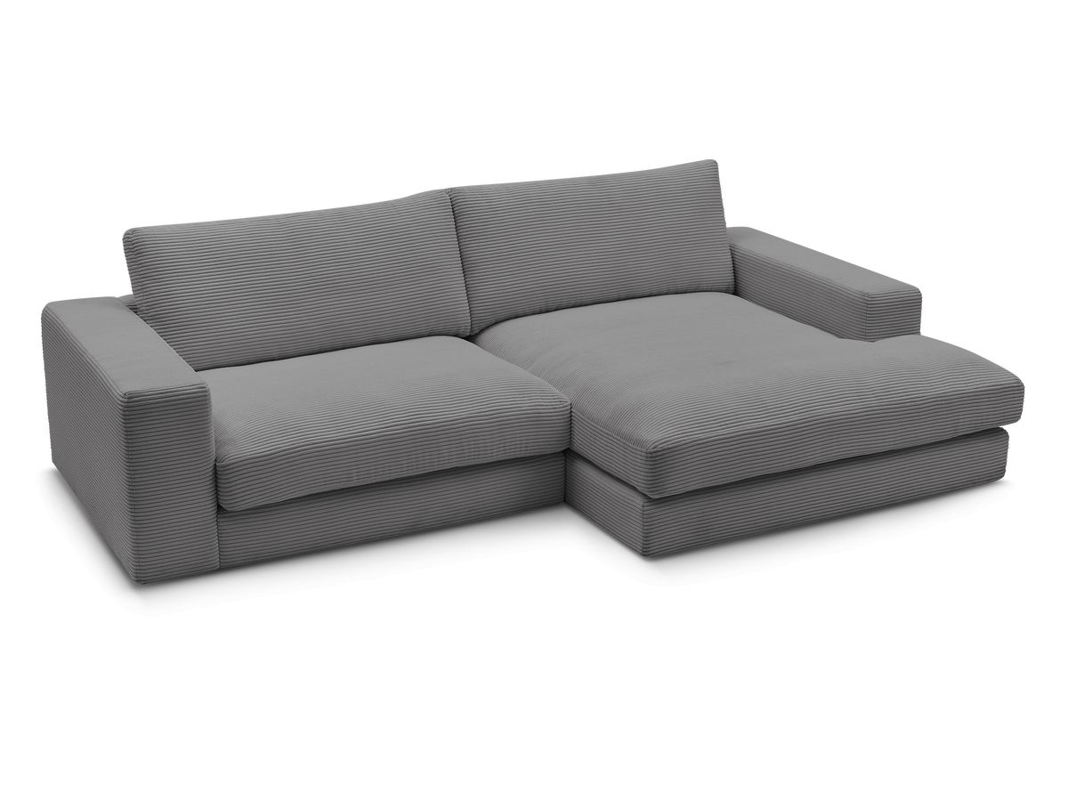 LEONARD compacte vaste hoekbank in corduroy