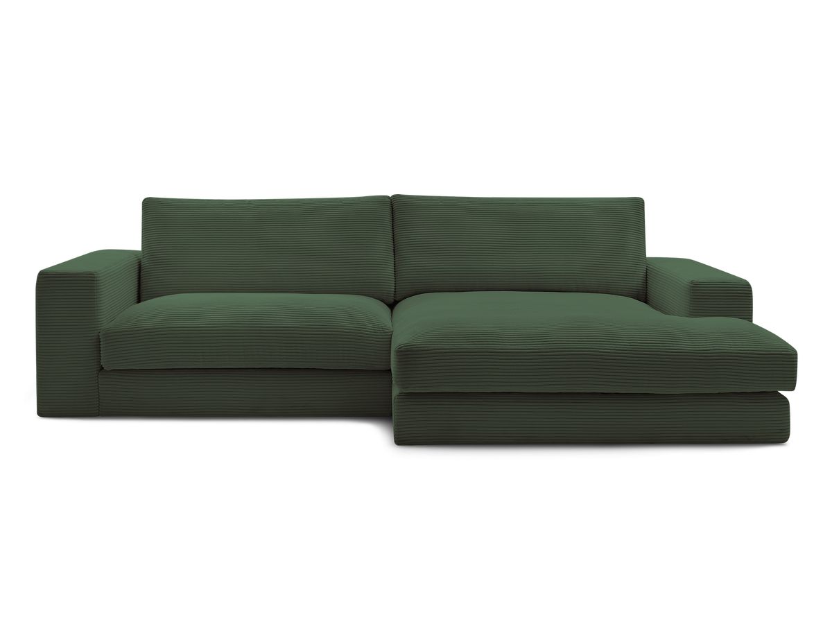 LEONARD compacte vaste hoekbank in corduroy