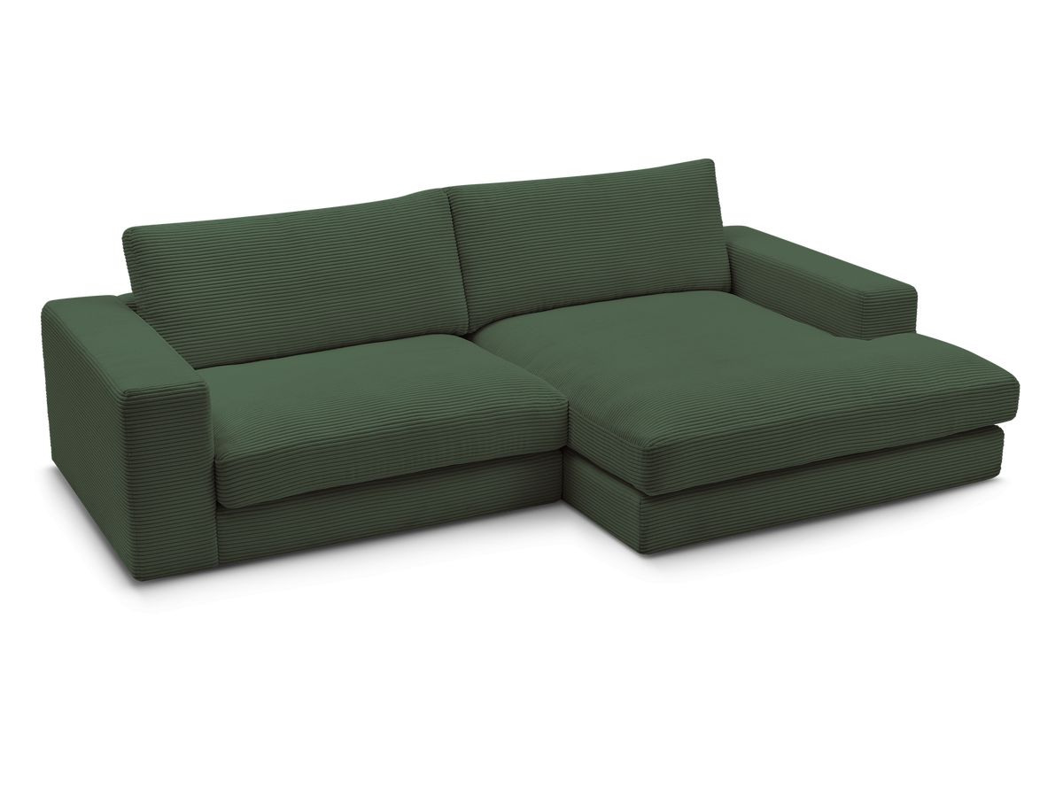 LEONARD compacte vaste hoekbank in corduroy