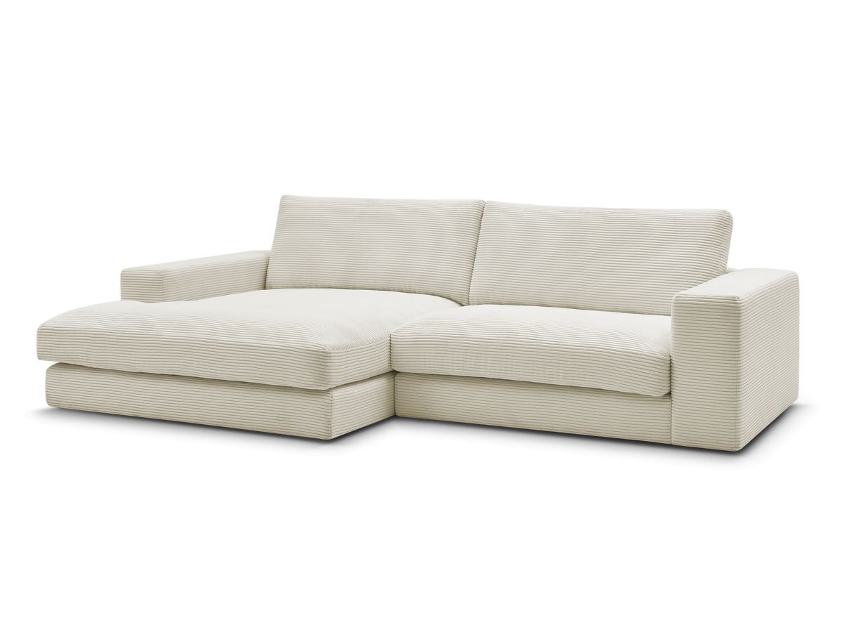 LEONARD compacte vaste hoekbank in corduroy