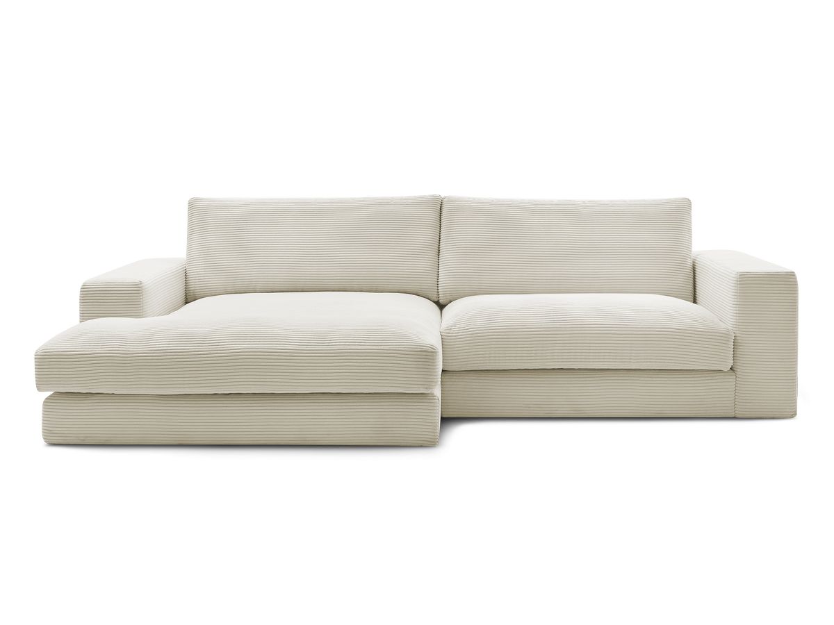 LEONARD compacte vaste hoekbank in corduroy