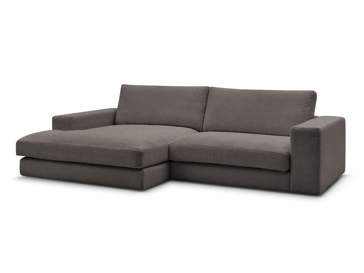 LEONARD compacte vaste hoekbank in corduroy