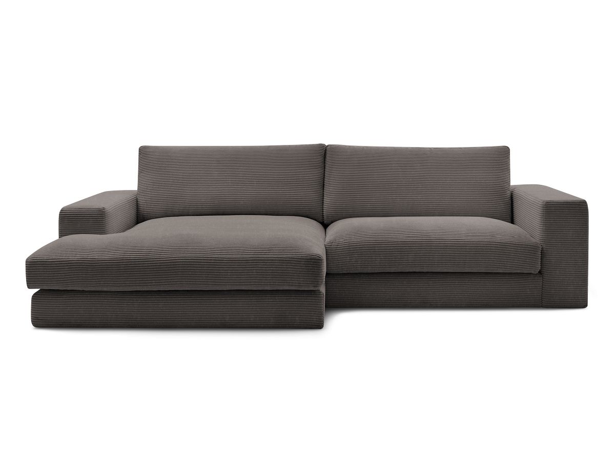 LEONARD compacte vaste hoekbank in corduroy