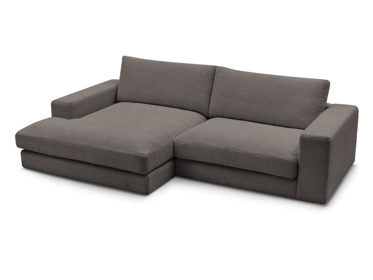 LEONARD compacte vaste hoekbank in corduroy